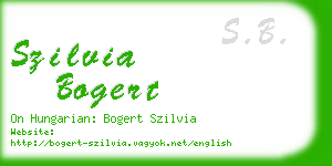 szilvia bogert business card